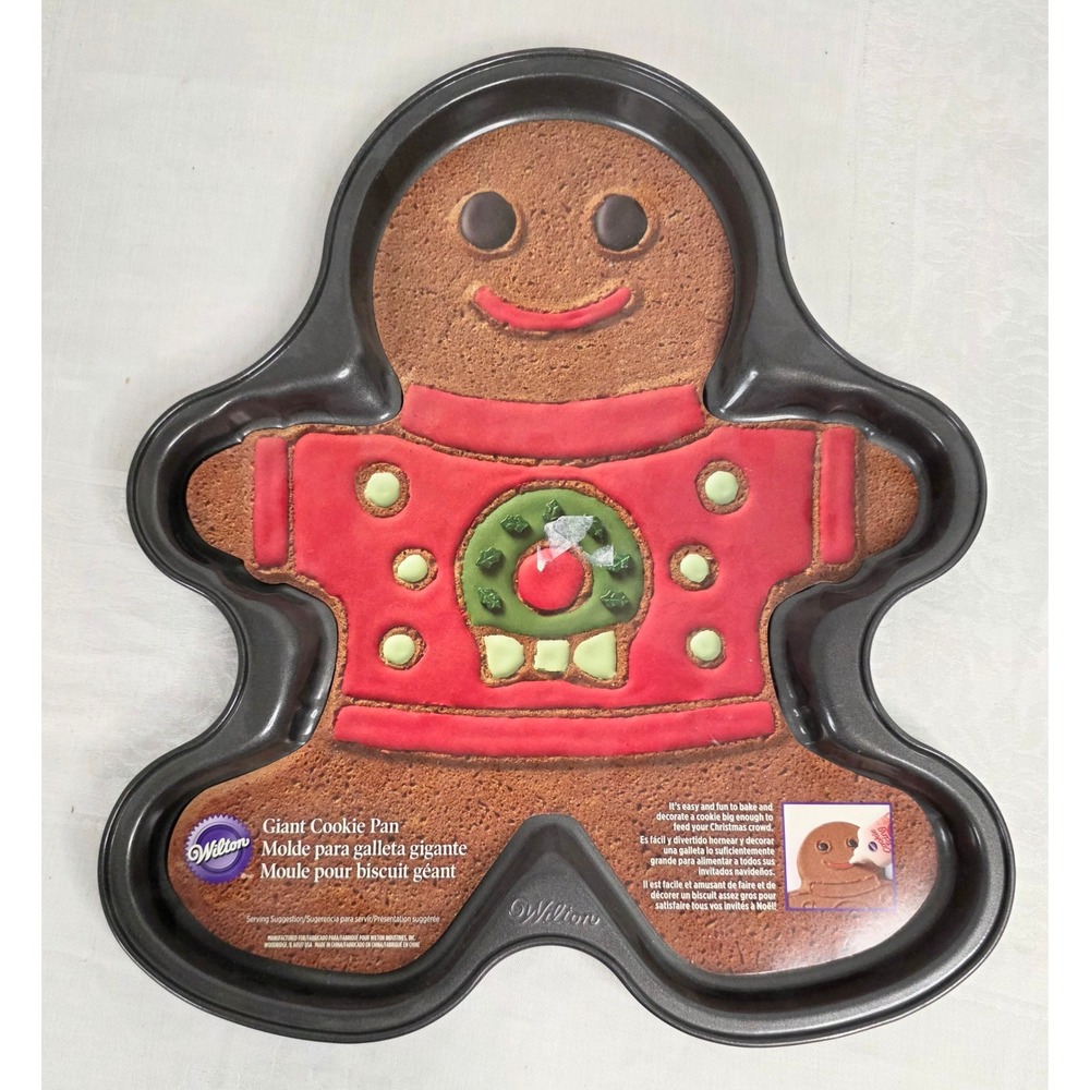 Wilton Giant Gingerbread Boy Cookie Pan Christmas Holiday Non-Stick Baking Mold